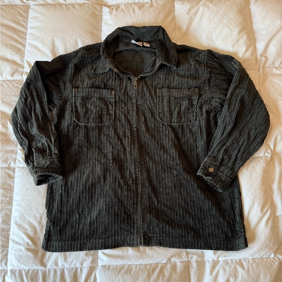 crossroads Jackets & Blazers - Women’s dark green olive Corduroy Jacket cotton vintage